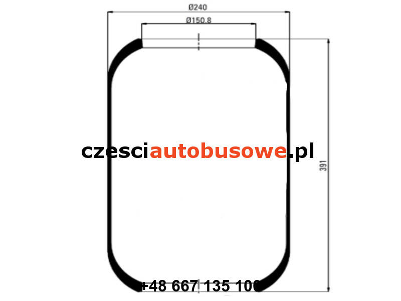 PODUSZKA ZAWIESZENIA SETRA 315 PRZÓD, NEOPLAN, VANHOOL