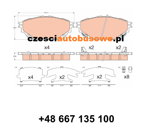 KLOCKI HAMULCOWE PRZÓD TEMSA PRESTIJ