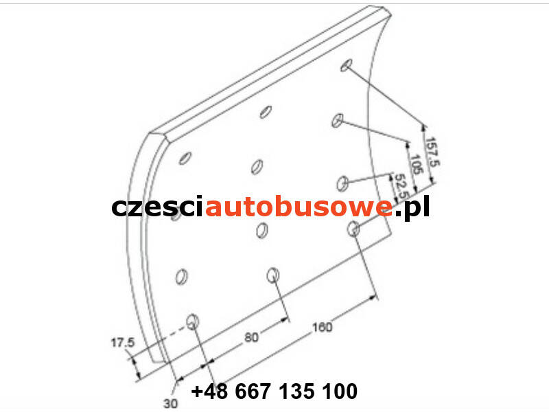 OKŁADZINA HAMULCOWA SETRA 315, BOVA, NEOPLAN TYŁ FI410X220mm  NOMINAŁ TEXTAR